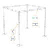 Romantic Wedding Arch Party Backdrop Stand Elegant White Metal Frame Flower Rack