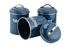 Set of 3 Tea, Coffee & Sugar Kitchen Storage Containers Jars Set, Azzurri