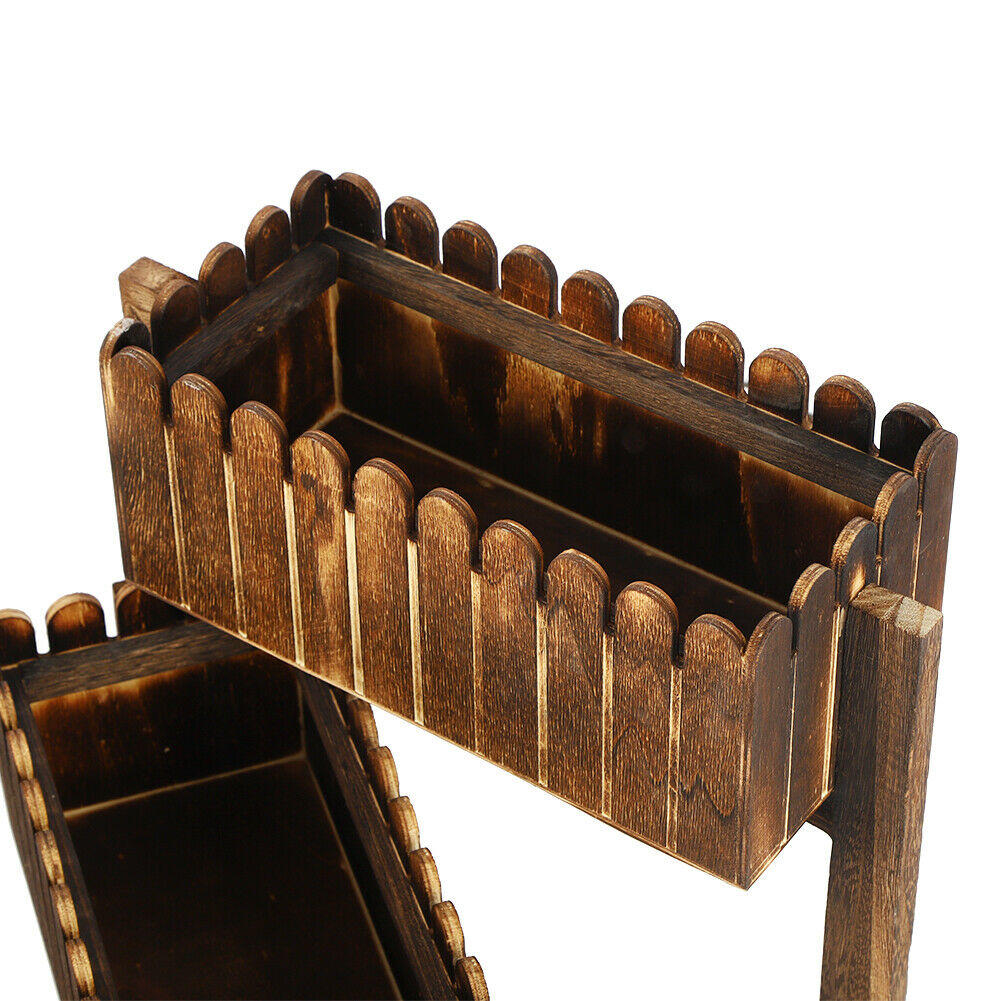 Retro Creative Wooden Plant Flower Pot Display Stand Shelf Storage Rack Holder