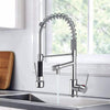 Modern Mono Pull Out Twin Kitchen Mixer Tap Dual Spout Spray Single Lever Chrome