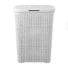 Large Laundry Basket Washing Clothes Storage Hamper Rattan Basket with Lid 60L