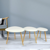 Modern 3 × Coffee Table Set Sofa Tables Nested Side Living Room Home Wood White