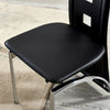 High Back Faux Leather Dining Chairs Padded Seat Metal Leg Home Kitchen 4 Chairs