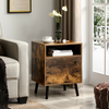 Scandinavian Bedside Table Modern Storage Cabinet Vintage Style Rustic Door Unit