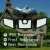 UK 74 LED Solar Power PIR Motion Sensor Lamp Outdoor Garden Security Wall Light