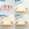 Wall Hanging Wood Rope Swing Shelf Shelves Storage Shelve Room Decor UK