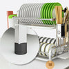 2 Tier Stainless Steel Plate Dish Cutlery Drainer Drying Rack Drip Tray Holder