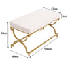 3ft Hallway Bedroom Bench Velvet Padded Metal Leg Dining Bench Home Furniture