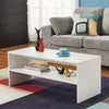 Coffee Table 2 Tiers Wood Tea Table Home Living Room Side Table White / Black UK