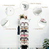 11 Tier Shoe Rack 360° Rotating Entryway Shoe Storage Shelf Organizer W/ 2 Hooks