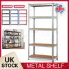 5 TIER METAL SHELF SHELVING UNIT STORAGE RACKING SHELVES SHED GARAGE WAREHOUSE