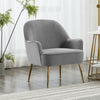 Velveteen Fabric Tub Chair Wing Back Armchair Sofa Vanity Bedroom Dressing Chair