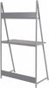 Corner Computer Desk Wood Ladder PC Laptop Writing Table with Shelf Storage Grey