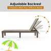 Outdoor Chaise Lounger Adjustable Recliner Chair Beach Pool Seat Adjustable