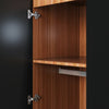 2 Door Double Wardrobe Storage Full Mirrored Black Walnut Retro Style Furniture