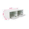 Modern 100cm TV Cabinet Unit Stand White High Gloss Door & Matt Body LED Lights