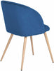 1 x Modern Velvet Dining Chair Make-up Chair Kitchen Office Lounge Armchair Blue