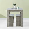 Dining Table and Bench Set Solid Dining Room Unit Kitchen Furniture Grey Home