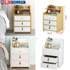 Bedside Tables Nightstand Cabinet Chest Storage With Lock key 3 Drawer Bedroom