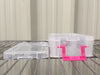6x 0.3L Plastic Storage Tub Boxes with Clip on Lids Paper Clip tubs Office