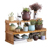 Display Plant Rack Flower Pots Storage Bamboo Shelf Succulent Cactus Garden