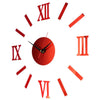 3D DIY Wall Clock Roman Numerals Luxury Mirror Sticker Home Decor Living Room