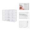 Mondeer 8/12 pcs Stackable Shoe Organiser Boxes Shoe Cabinet Transparent/Black