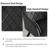 2 Pcs Dining Chairs With Armrests Velvet / PU Cushions Diamond Pattern Backrests