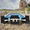 Rattan Garden 4 Pcs Furniture Set Conservatory Patio Outdoor Table Chairs Lounge