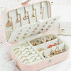 Leather Jewelry Box Organizer Portable Travel Jewellery Ornaments Storage Case