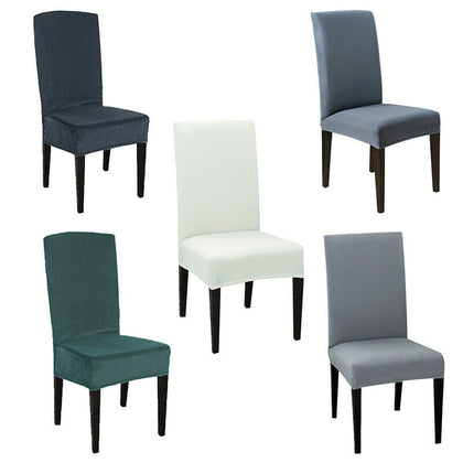 2/4/6PCS Dining Chair Seat Covers SlipCovers Removable Stretch Wedding Supplies