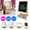 Kids Easel Wooden 2in 1 Blackboard Whiteboard White Drawing Writing Chalk Board
