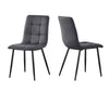 Set of 2 Faux Matte Suede Leather Dining Chairs home & restaurants Henri
