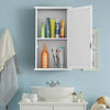 Single Door Bathroom Cabinet Wooden Wall Mountable Bathroom Storage Cupboard UK