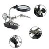 LED Desk Lamp Magnifying Magnifier Glass With Light Stand Clamp For Repair Read