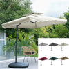 Garden Parasol Banana Cantilever Umbrella Crank Sun Shade Patio Outdoor W/ Base
