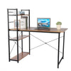 2 in 1 Computer Desk Home Office Working Study Writing PC Table with Book Shelf