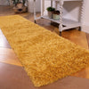 Shaggy Rug Thick Soft Bedroom Rugs Mustard Yellow Non Shed Living Room Rug