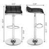 2x Bar Stools Breakfast Chair Swivel Gas Lift Home Kitchen Dining Room Hub Stool