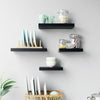 Portable Floating Wall Shelves Storage Display Shelf Black /White MDF Wall Mount