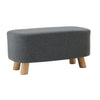 Linen Fabric Footstool Foot Rest Stool Pouffe Ottoman Seat Living Room Furniture