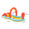 Kids Activity Paddling Pool Inflatable Garden Swimming Pool w/ Slide Water Spray