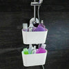 2Tier Plastic Basket Shower Caddy Hanging Rack Tidy Shelf Organiser Storage New
