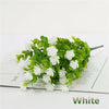 Artificial Plants Indoor Outdoor Fake Leaf Foliage Bush Flower Garden Decors UK