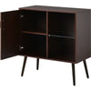 Vintage Sideboard, Storage Cabinet, Kitchen Cabinet with Glass Surface Cupboard