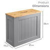 Bathroom Tidy Box Grey Bamboo Toilet Roll Cleaning Bottle Storage Unit Christow