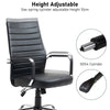 Executive Office Chair Swivel Ribbed High Back Leather Chair Computer Desk Chair