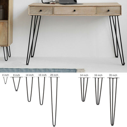 4x Metal Hairpin Legs Hair Pin Feet For Table Chair Cabinet Stool DIY Furniture
