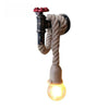Industrial Rope Wall Pipe Lamp Retro Light Steampunk Vintage Wall Sconce Light