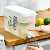 Water Drink Bucket Beverage Dispenser With Lid Faucet Refrigerator Party 3.5L